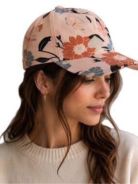 Kate Spade Floral Light Pink Floral Women's Baseball Cap NWT